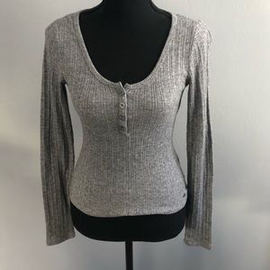 Hollister Small Gray Henley